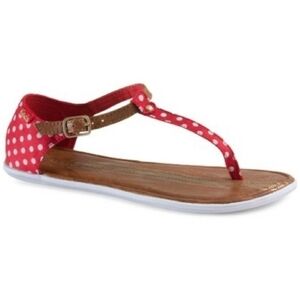 Keds Tealight T-Strap Red Polka Dot Womens Sandal